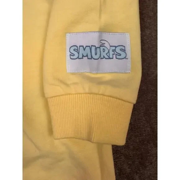 Smurfs Unisex Kids Hooded Shirt / Hoodie - Yellow  - Size 4T - NWT - In poly bag - Picture 5 of 8